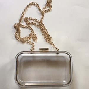 Clear crossbody small handbag.